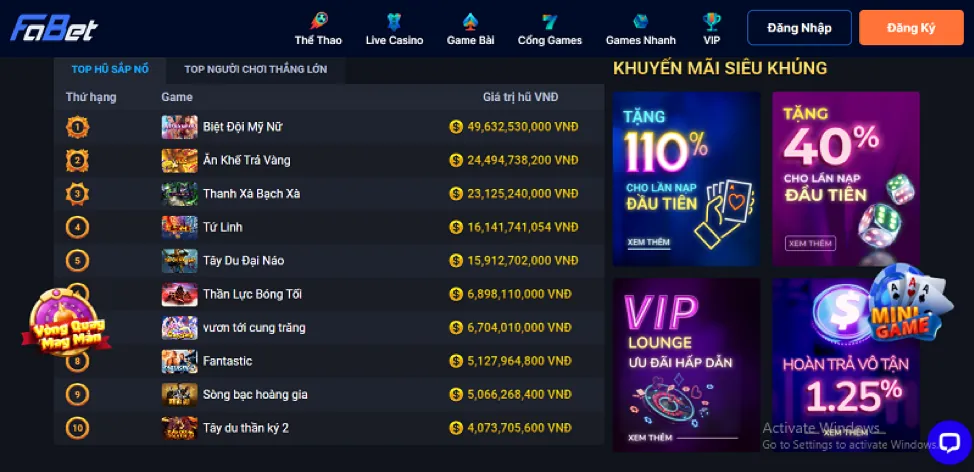 Hướng Dẫn Chơi Nổ Hũ tại fanvip